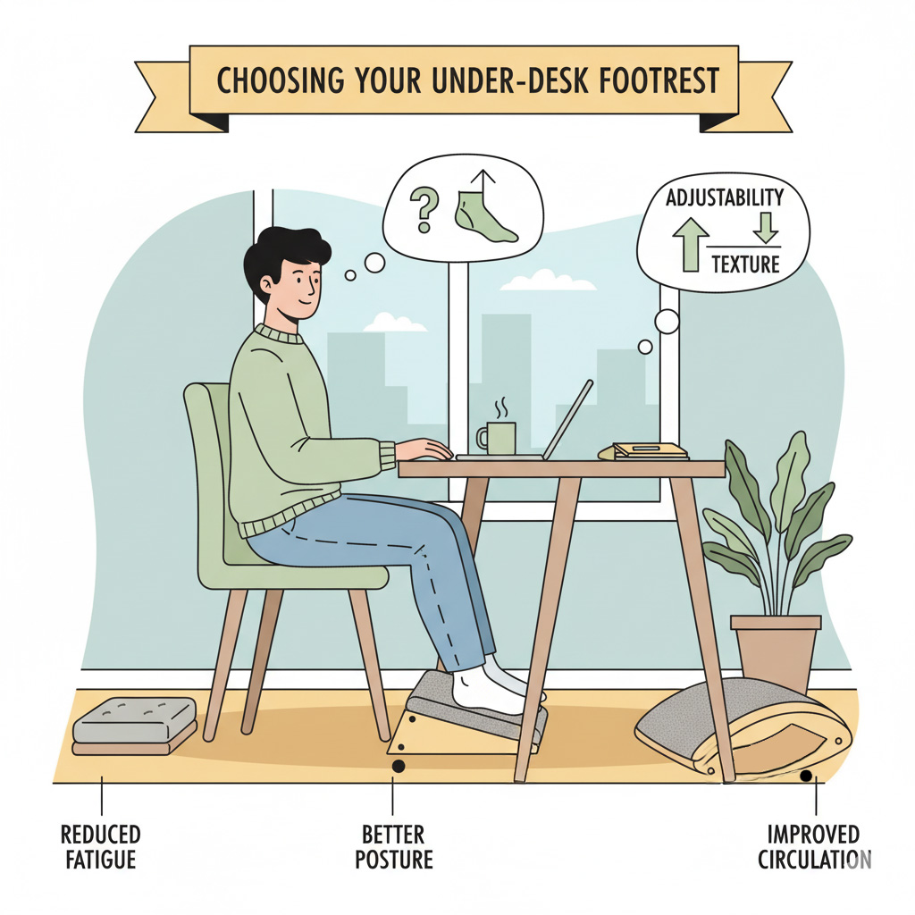 office under-desk footrest considerations being looked into